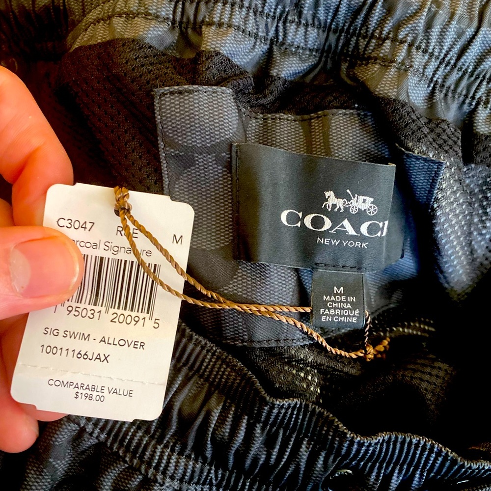 Classy mens coach swim trunks!